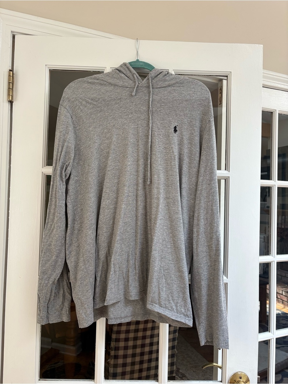 Polo by Ralph Lauren Light Gray Hooded Long-Sleeve Shirt